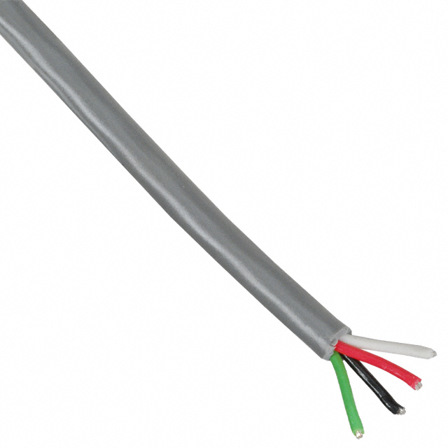 4 Conductor Multi-Conductor Cable Gray 22 AWG 100.0' (30.5m)